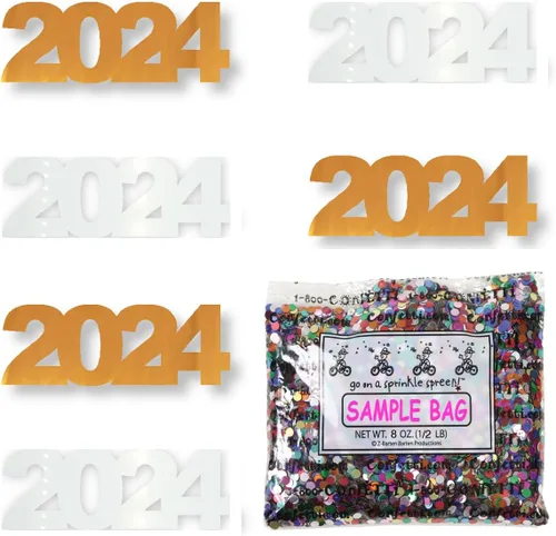 Miniatura 31 de Confetti Year 2024 Negro, Azul Royal Combo - 2 bolsas de media onza (1 oz)