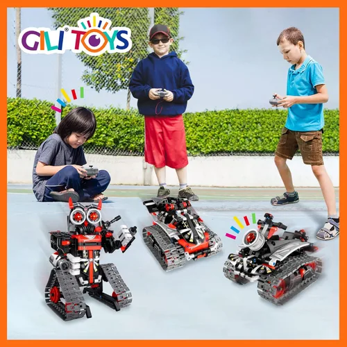Miniatura 2 de GILI Robot Building - Kit de construcción con control remoto STEM para niños de 8 a 12 años, juguetes educativos 3 en 1 para niños de 6, 7, 8, 9