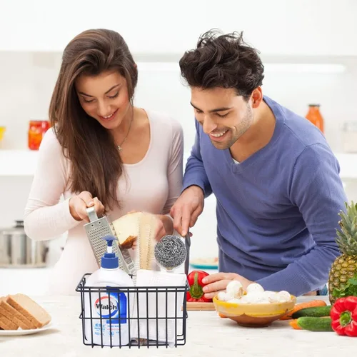 Miniatura 3 de Soporte para esponja de cocina, soporte para cepillo de platos, organización delgada del fregadero, cesta de drenaje, escurridor de líquidos, Negro