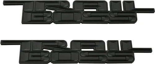 2 piezas 2019-2021 Emblemas Trail Boss 3D Insignia Adhesivo Lateral Placa de Nombre de Reemplazo para Chevy Silverado 1500 HD 2500 HD (Negro Mate)