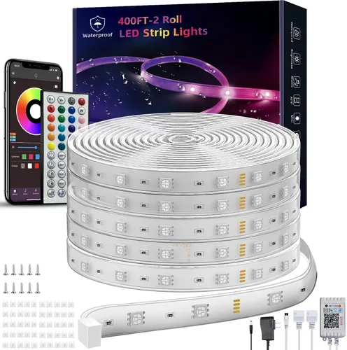 Miniatura 7 de Ledagic - Tira de luces LED de neón RGB de 10 pies con control remoto y aplicación, tiras de luces LED de neón impermeables IP65 para exteriores