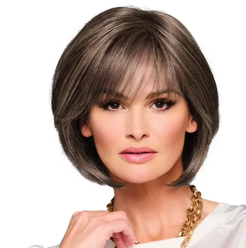 Miniatura 40 de Raquel Welch Made You Look Chin-Length Chic Bob, 100% atado a mano por ropa de pelo, gorra pequeña promedio, RL10/12 castaño iluminado por el sol