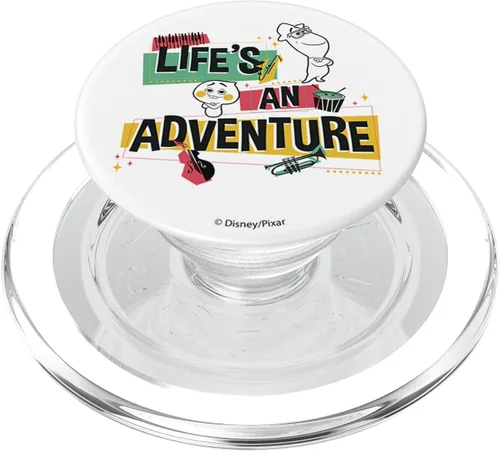 Disney Pixar Soul Life's And Adventure Retro Portrait PopSockets MagSafe PopGrip for iPhone