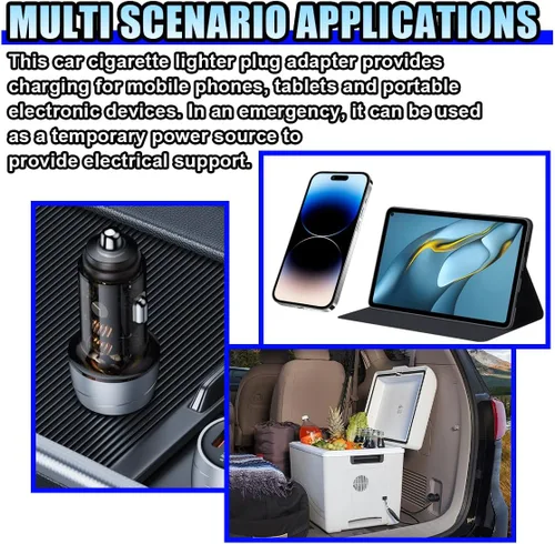 Miniatura 5 de Convertidor adaptador de CA a CC, CC 12V 500mA, adaptador de corriente para encendedor de cigarrillos de automóvil, enchufe de corriente