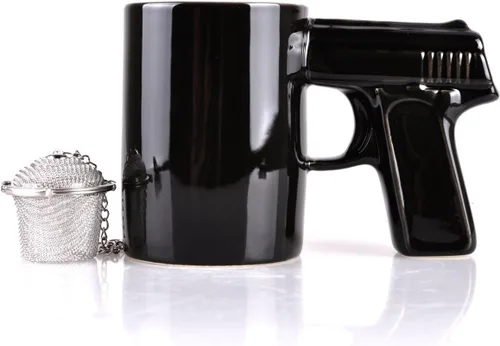UCEC Taza de café de cerámica inspirada en la pistola, regalo perfecto para hombres, idea de regalo única para el día del padre, taza de café