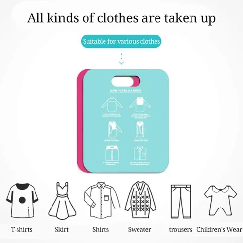 Miniatura 4 de Zerodis Tabla plegable para camisas, tabla plegable para camisetas, tabla plegable de plástico, carpeta de lavandería, herramienta de almacenamiento
