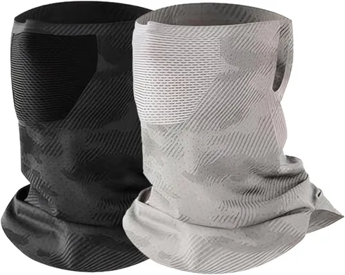 Miniatura 11 de Máscara facial de seda de hielo para hombres y mujeres, polaina de cuello UPF 50+ para protección solar, pasamontañas refrescantes para deportes al