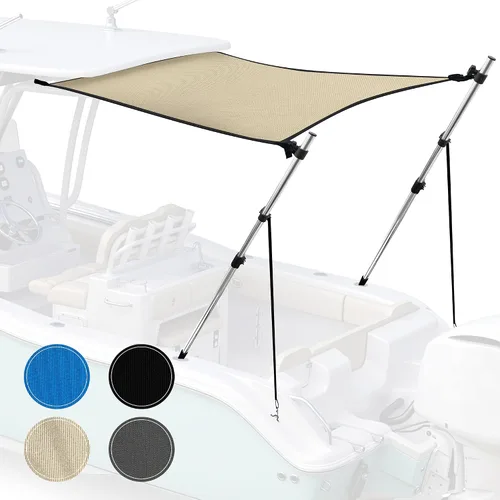 Miniatura 12 de Extensión universal de sombra en T para toldos Bimini para barcos, toldo de barco, postes telescópicos ajustables, acero inoxidable, cubierta