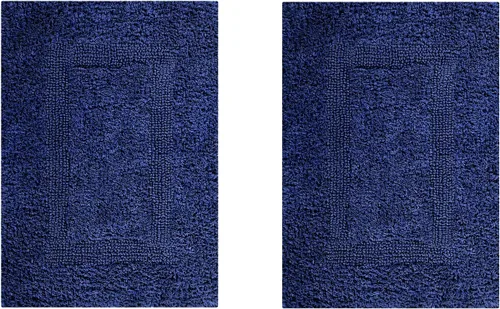 Miniatura 76 de Better Trends Alfombra de Inodoro en Forma de U Cubierta de Asiento de Inodoro de Lujo 100% Algodón Absorbente de Agua, Cubierta de Tapa Reversible