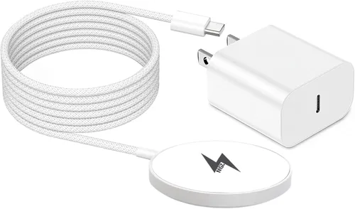 [Certificado Apple MFi] Cargador inalámbrico magnético de 25 W para iPhone 17 16 de carga rápida, cargador rápido Apple Mag-Safe de 6 pies,