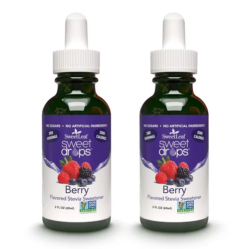 SweetLeaf Sweet Drops - Edulcorante líquido de stevia saborizado, extracto de stevia orgánico, cero calorías, sin gluten, apto para dieta