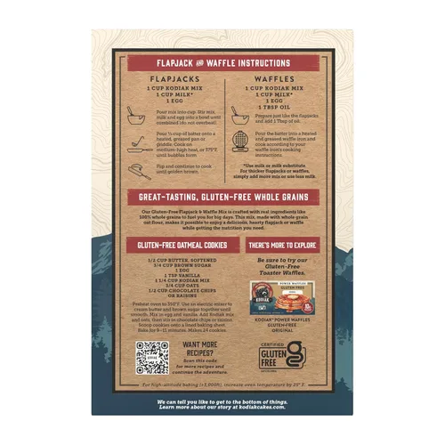 Miniatura 5 de Kodiak Cakes Mezcla de panqueques de proteína sin gluten, mezcla de flapjack y gofres de proteínas, 100% de grano entero, sin gluten, panqueques