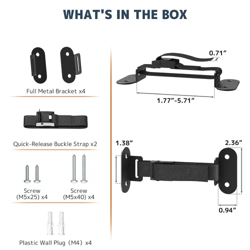 Miniatura 4 de Anclajes antipunta para muebles (2 juegos), anclaje de pared resistente para muebles, anclajes de pared a prueba de terremotos para seguridad