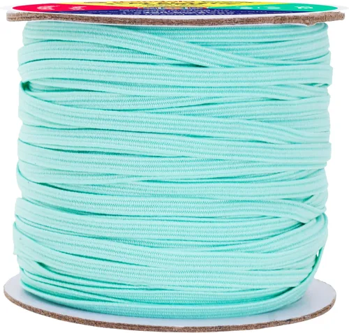 Miniatura 154 de Mandala Crafts - Rollo de cordón elástico plano para costura y manualidades Blanco