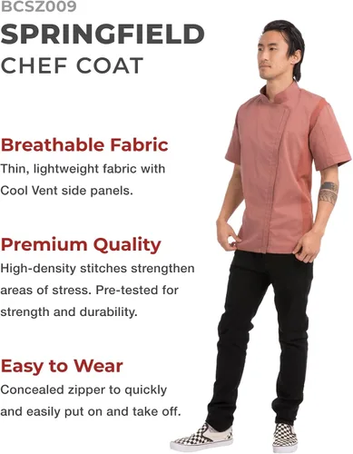 Miniatura 3 de Chef Works Springfield - Abrigo de chef para hombre
