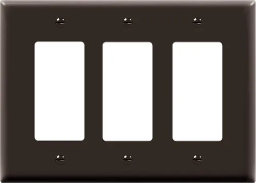 Miniatura 14 de ENERLITES Placa de pared decorativa para interruptor de luz o tomacorriente, acabado brillante, tamaño 3-Gang 4.50" x 6.38", policarbonato Negro