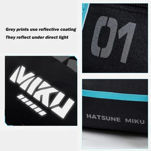 Miniatura 8 de Mochila de anime serie de colaboración para Hatsune Miku, mochila de viaje Techwear de 22L, mochila para mujeres y hombres Miku - Mochila de 22 l