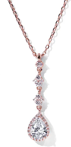 Miniatura 16 de TIANYU GEMS Collar con colgante de moissanita amarilla de 2 quilates para mujer, plata de ley chapada en oro amarillo de 18 quilates, pera amarilla