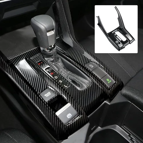 Miniatura 26 de Calcomanías de panel de consola central de aire acondicionado para Honda Civic 2016-2021, accesorios de 10ª generación, calcomanías de fibra
