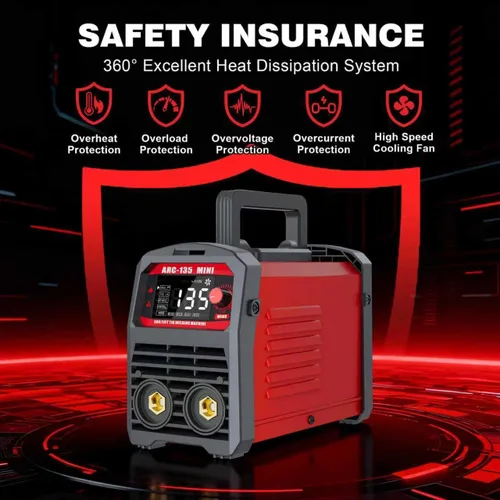 Miniatura 6 de Soldador de palo 2 en 1 de 110 V 135A, máquina de soldadura portátil TIG MMA, inversor IGBT Mini soldador eléctrico con pantalla digital, diseño