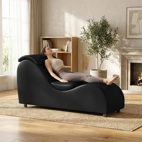 Miniatura 9 de Mjkone Elegante silla de yoga de 61 pulgadas para adultos, estiramiento, ejercicio, relajante, versátil para interiores con cojín de cabeza