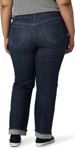 Miniatura 3 de Lee Jean boyfriend de tiro medio para mujer de talla grande