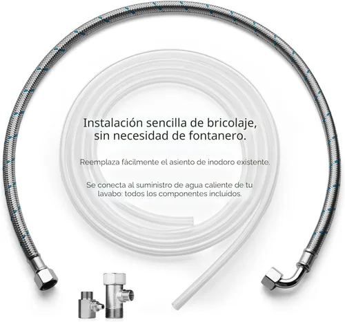 Miniatura 7 de Brondell Swash - Asiento de inodoro con bidé, no eléctrico, doble temperatura, se adapta a inodoros redondos, color blanco, sistema de boquilla