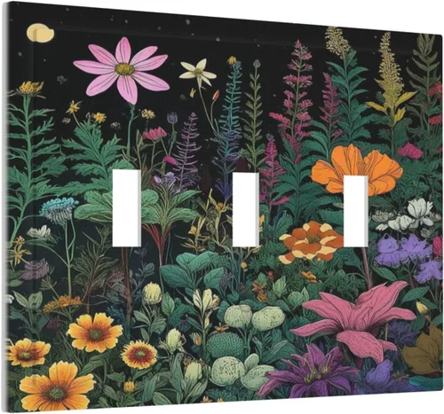 Miniatura 179 de Rainbow in the Clouds - Placas de Pared de Doble Interruptor de 2 Posiciones, Panel de Arte Rosa, Cubierta de Interruptor de Luz, Placa Frontal Arco