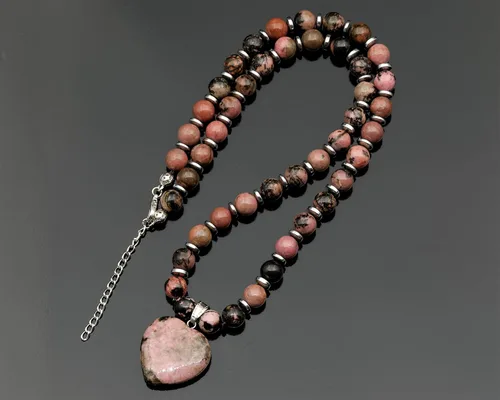 Miniatura 91 de Colgante de corazón de aventurina natural, Collar de cuentas de aventurina genuina, Collar de piedra verde, Collar de piedras preciosas, Cuentas
