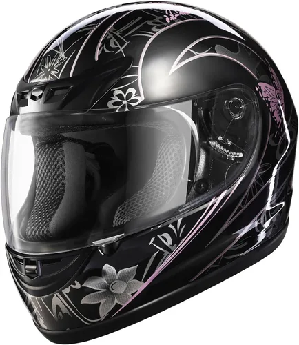 TCMT Tamaño-M DOT Casco de motocicleta con mariposa, tapa abatible, cara completa, para la calle, para bicicleta de tierra, casco para adultos, ATV,