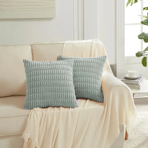 Miniatura 251 de Fancy Homi - Paquete de 2 fundas de almohada decorativas de color taupe de 22 x 22 pulgadas para sala de estar, sofá, cama, estilo rústico, bohemio