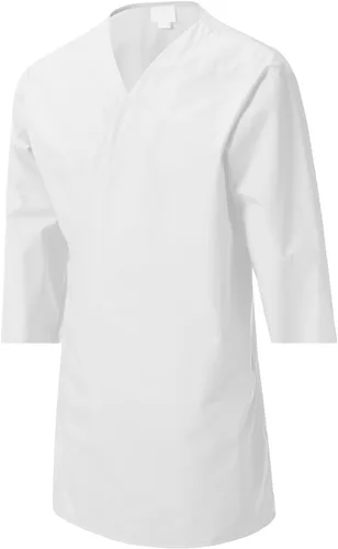 Miniatura 3 de 7 Encounter Bata envolvente unisex multifuncional con mangas 34, Blanco