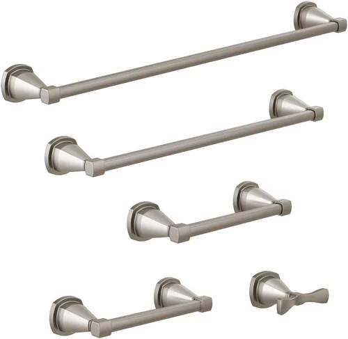 Miniatura 2 de Delta Gancho doble para toallas para baño o cocina Acero inoxidable brillante Accesorios Stryke