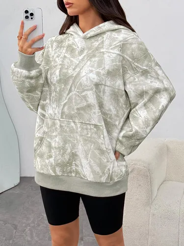 Miniatura 250 de Trendy Queen - Sudaderas extragrandes con capucha para mujer, suéteres de manga larga, sin botones, de vellón, de otoño, ropa de invierno