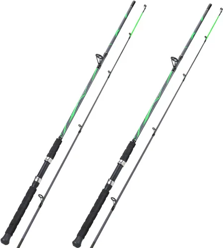 Miniatura 10 de Sougayilang - Cañas de pescar giratorias, poste de pesca de compuesto de carbono y vidrio fuerte con guías de línea de acero inoxidable para bagres