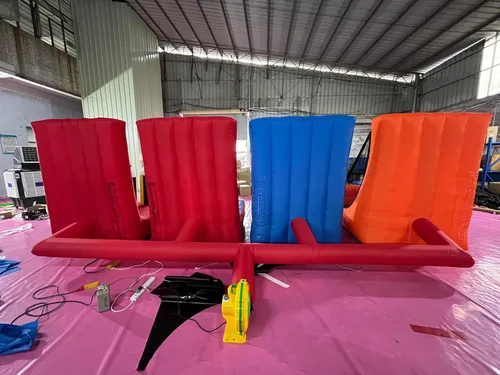 Miniatura 3 de Juego de carnaval inflable 4 en 1, juegos deportivos inflables, juego de aro de baloncesto para juegos escolares, familia,