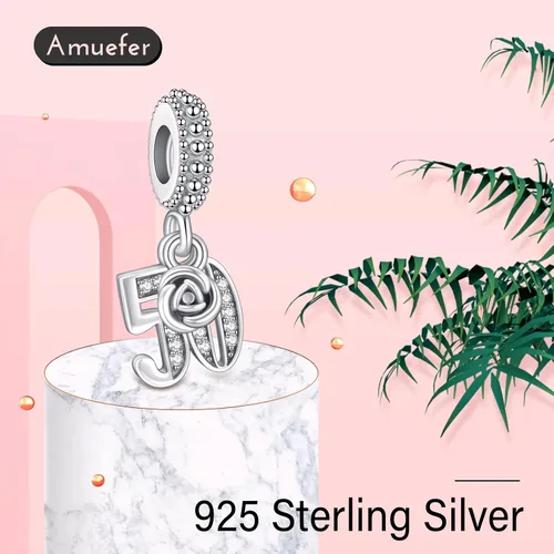 Miniatura 36 de Amufer S925 Charms for Women, compatible with Pandora Bracelets and Necklaces, Jewelry Gift