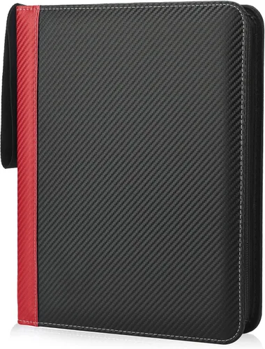 Miniatura 7 de Carpeta de 9 bolsillos para tarjetas coleccionables con mangas, organizador de tarjetas, 900 bolsillos de doble cara, carpeta de colección de Negro