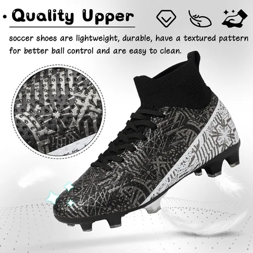 Miniatura 2 de Tacos de fútbol para niños y niñas, zapatos de fútbol para césped AGFG