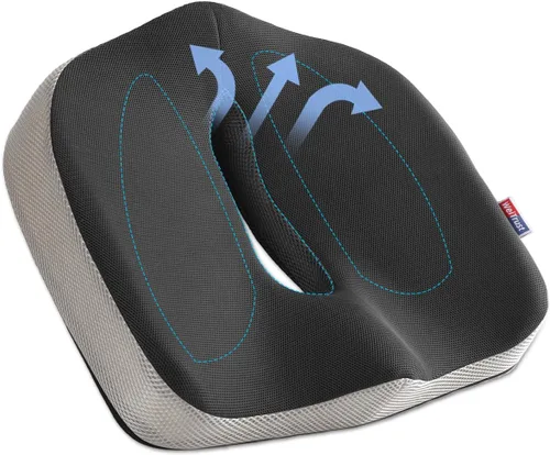 Cojín de asiento para aliviar el dolor de coxis, cojín de espuma viscoelástica para silla de oficina y automóvil, almohadilla ergonómica para silla