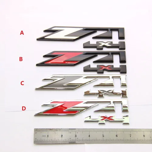 Miniatura 3 de Yoaoo® 2 Insignias con emblema. Colores negro y rojo Z71 4x4. Para GMC Chevy Silverado Sierra Tahoe Suburban 1500 2500hd 3500hd. OEM