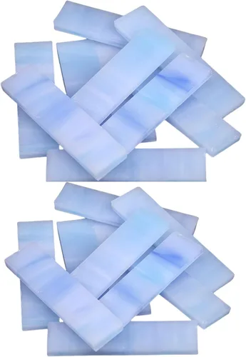 BestTeam - Tira de vidrio de 0.4 x 1.6 in, para manualidades, manualidades, platos, marcos de fotos, macetas, joyería hecha a mano, 7.05 oz (azul