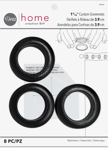 Miniatura 8 de Cortina con arandelas 1 pulgada, diámetro del plástico interior 8/Pkg Blanco