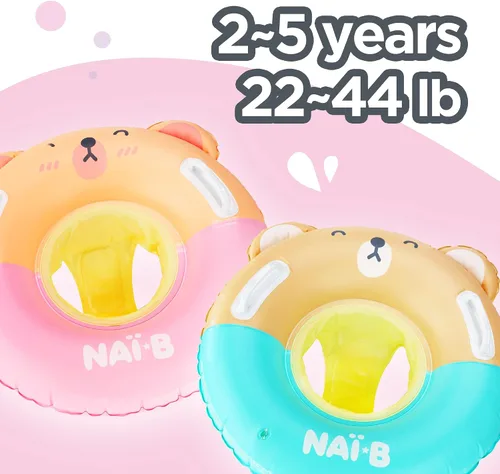 Miniatura 8 de NAI-B - Flotador de natación para bebé, anillo inflable de piscina con asiento, anillo flotante para entrenamiento de natación para niños de 2 a 5