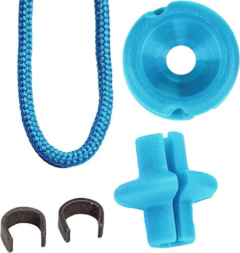 Miniatura 9 de Pine Ridge Silenciador de cuerda de arco Nitro Whiskers para arcos compuestos, recurvos y largos, reduce el ruido y la vibración Púrpura