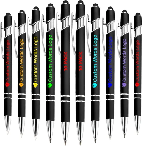 Miniatura 8 de Bolígrafo personalizado con nombre, bolígrafo personalizado, logotipo, tinta negra suave, regalo personalizado para mujeres, hombres, negocios