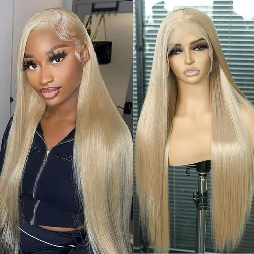Miniatura 14 de SAPPHIREWIGS Peluca de cabello lacio natural color marrón rojizo #350, sin enredos, línea capilar natural 6 × 13, parte de libertad de encaje