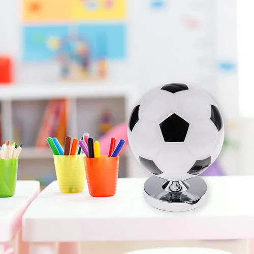 Miniatura 2 de Lámpara de escritorio de mesa de balón de fútbol de cristal, regalo para fanáticos del fútbol, regalo de Navidad para adolescentes