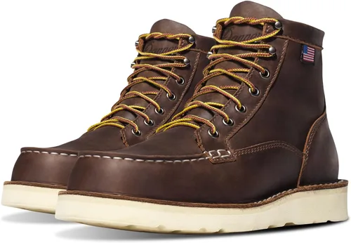 Miniatura 9 de Danner Botas de trabajo Bull Run de 6 pulgadas con punta de acero para hombre, cuero aceitado de grano completo con suela de cuña antideslizante