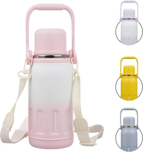 Miniatura 29 de BJPKPK - Botellas de agua termoaisladas de 27 onzas con tapa y asa de transporte, botellas de agua de acero inoxidable libres de BPA para la Verde
